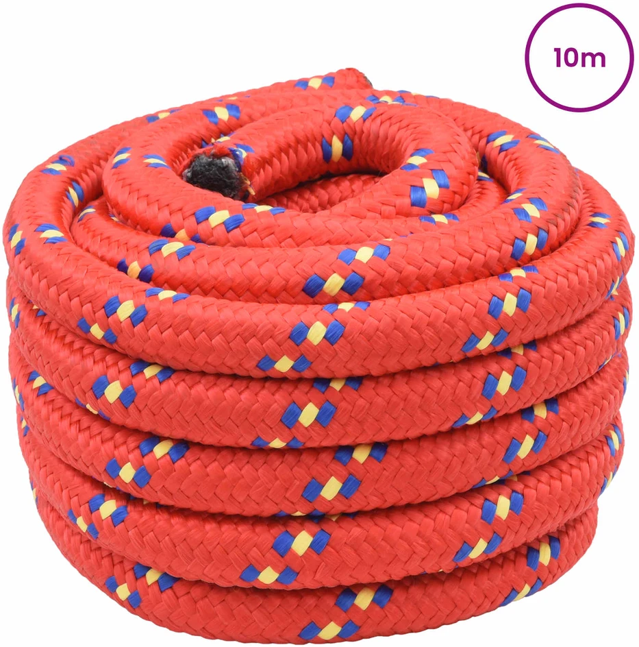 Laivo virvė 5 mm 10 m Raudona