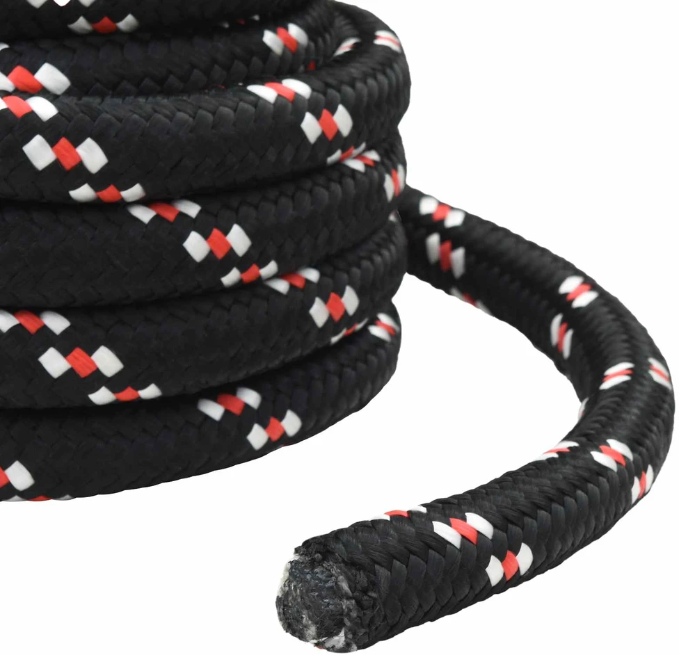 Laivo virvė 5 mm 25 m Juoda ir raudona