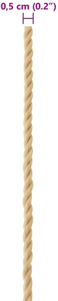 Laivo virvė 50 mm 25 m Natūrali polypropylene