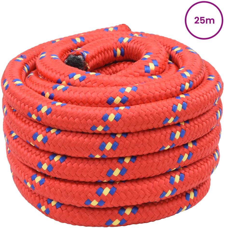 Laivo virvė 5 mm 25 m Raudona