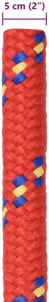 Laivo virvė 5 mm 25 m Raudona