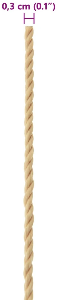Laivo virvė 3 mm 50 m Natūrali
