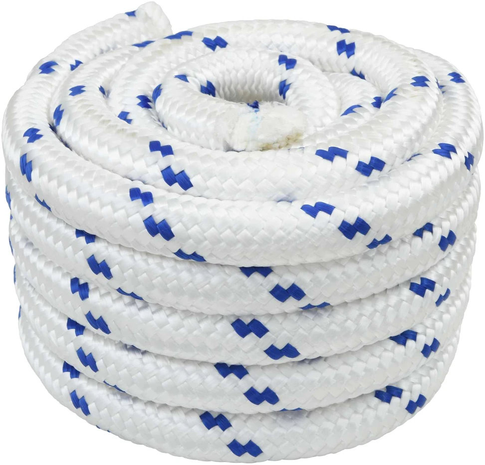 Laivo virvė 6 mm 10 m Balta ir mėlyna
