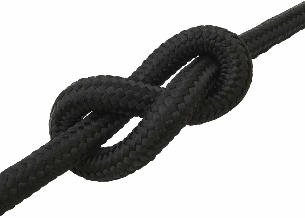 Laivo virvė 60 mm 5 m Juoda polypropylène