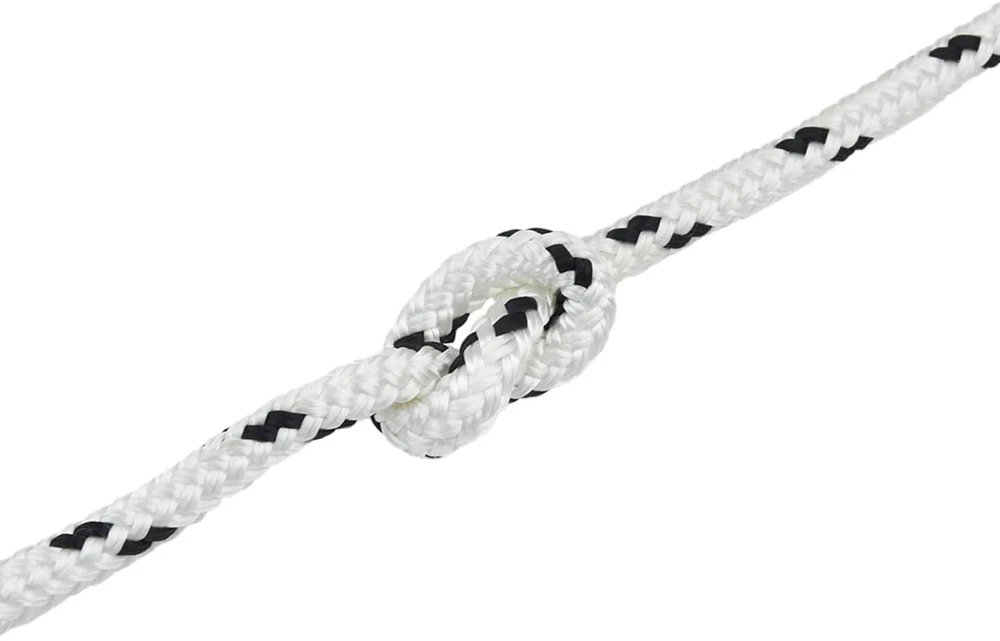 Laivo virvė 2 mm 9 m Balta ir juoda Poliesteris