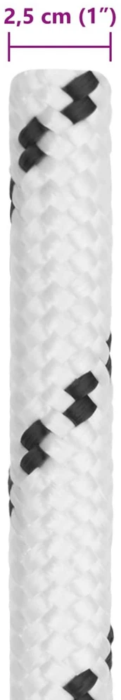 Laivo virvė 2.5 mm 50 m Balta Poliesteris