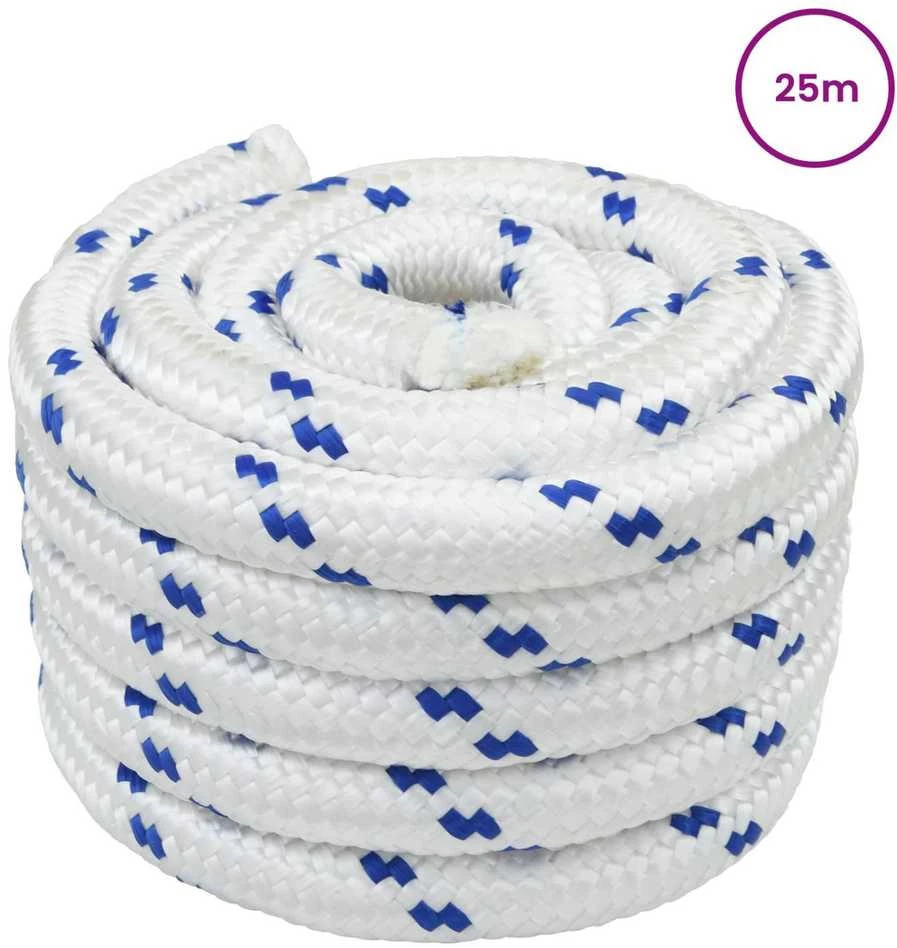 Laivo virvė 3 mm 25 m Balta ir mėlyna PP