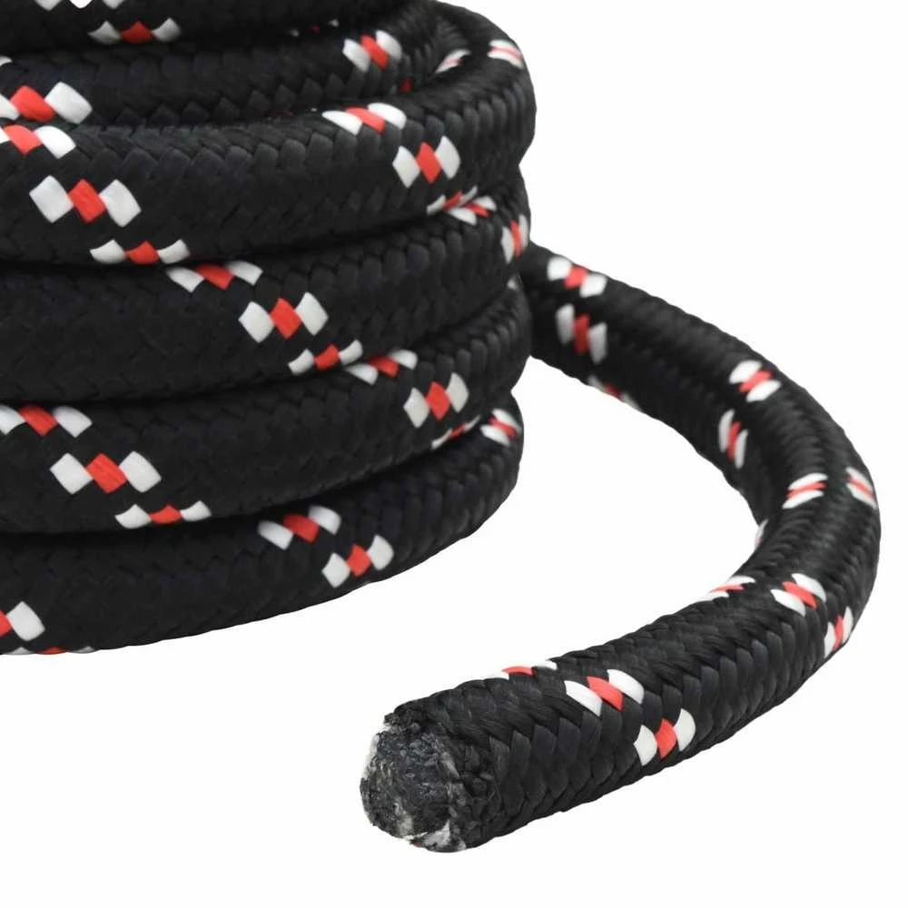 Laivo virvė 3 mm 10 m Juoda ir raudona PP
