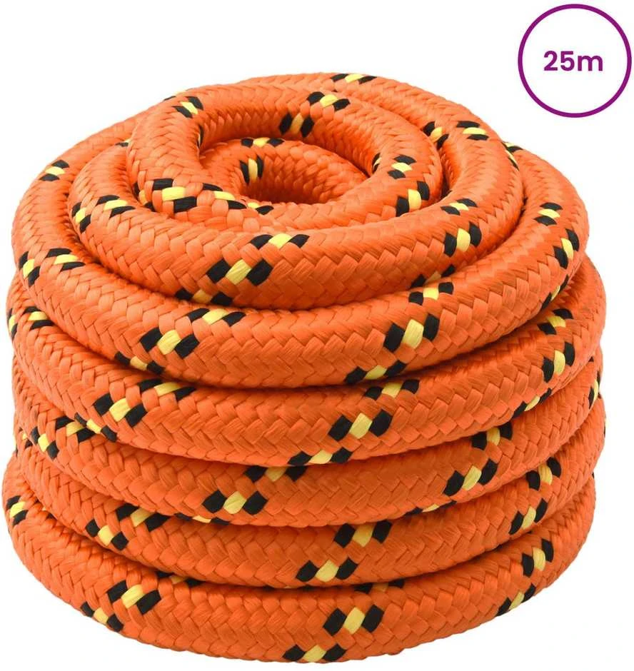 Laivo virvė 3 mm 25 m Oranžinė PP