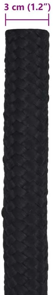 Laivo virvė 3 mm 25 m Juoda PP