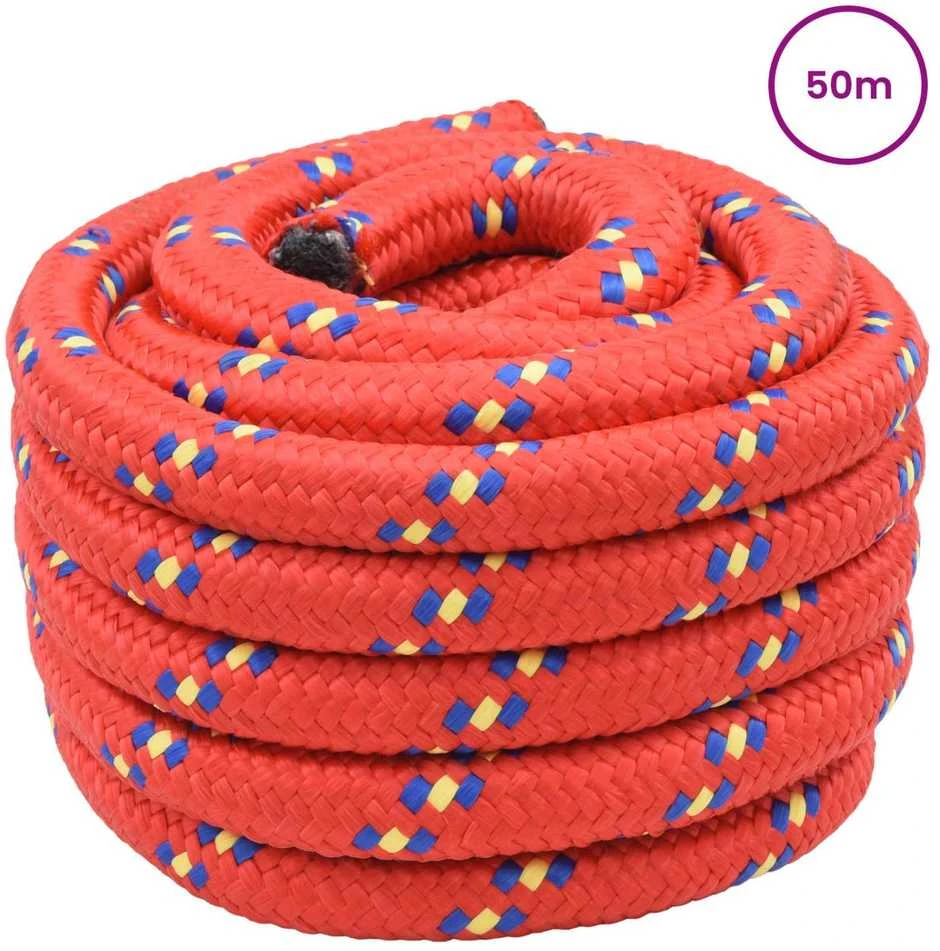 Laivo virvė 3 mm 50 m Raudona PP