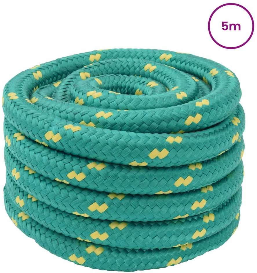 Laivo virvė 3 mm 5 m Žalia PP