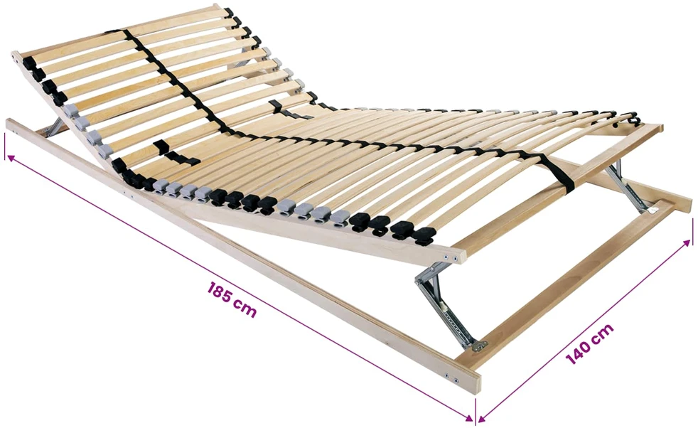 Lamelinis lovos pagrindas Ruda 140 x 190 cm Kietas bukas medis