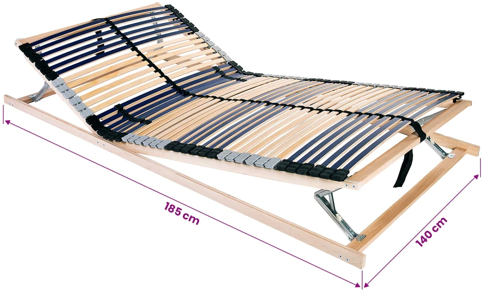 Lamelinis lovos pagrindas Ruda 140 x 190 cm Kietas bukas medis