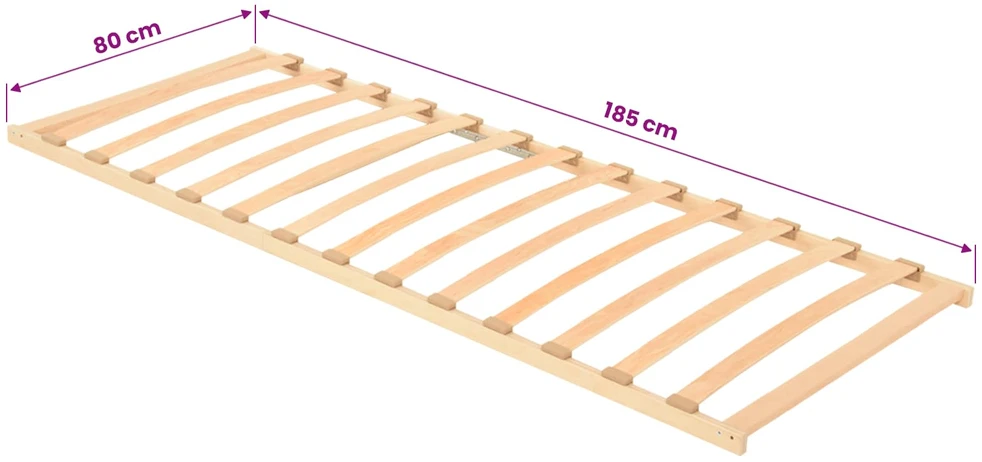 Lova Lamelinis lovos pagrindas Ruda 80 x 190 cm Kietas bukas medis