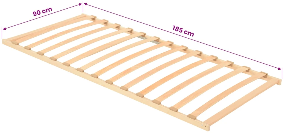 Lova Lamelinis lovos pagrindas Ruda 90 x 190 cm Kietas bukas medis