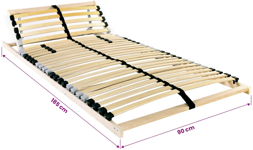 Lova Lamelinis lovos pagrindas Ruda 90 x 190 cm Kietas bukas medis