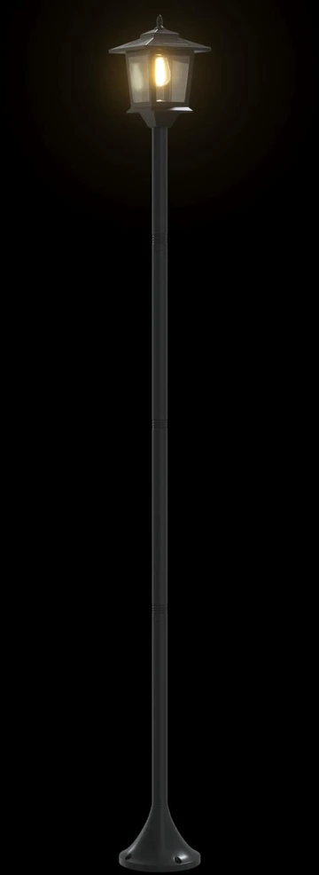 Lamp Post Set with LED Bulb 2 vnt. Juoda 16 x 16 x 156 cm