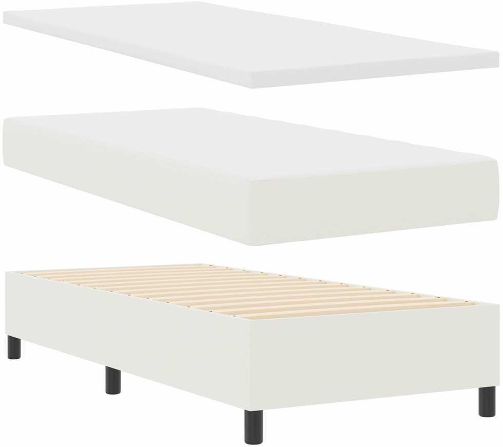 Kiemas lova Kremas ir balta 90 x 190 cm Kordūrinis audinys