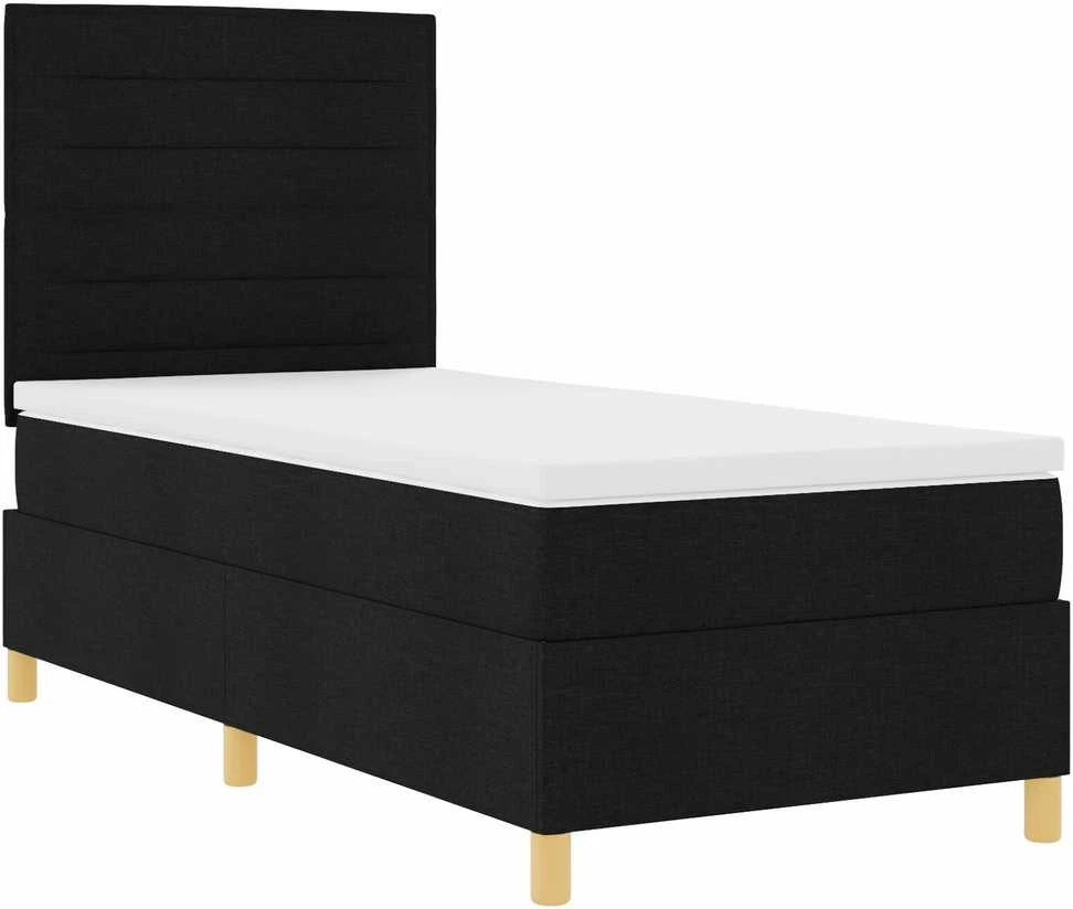 Kiemas lova su čiužiniu su galvūgalio Juoda 90 x 200 cm audinys