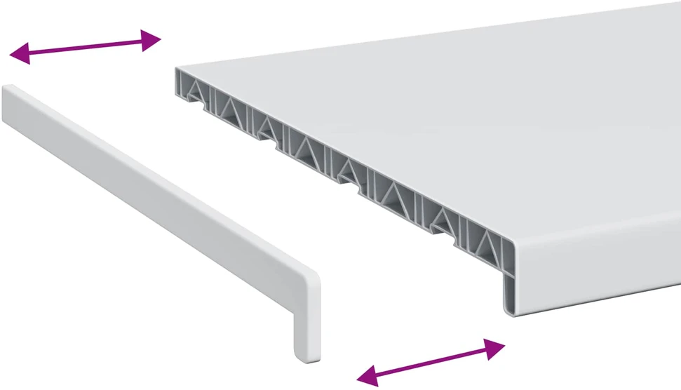 Langų palangė Balta 120 x 40 x 4,5 cm PVC