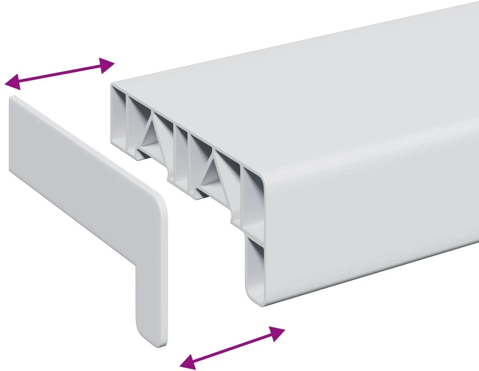 Langų palangė Balta 140 x 15 x 4,5 cm PVC