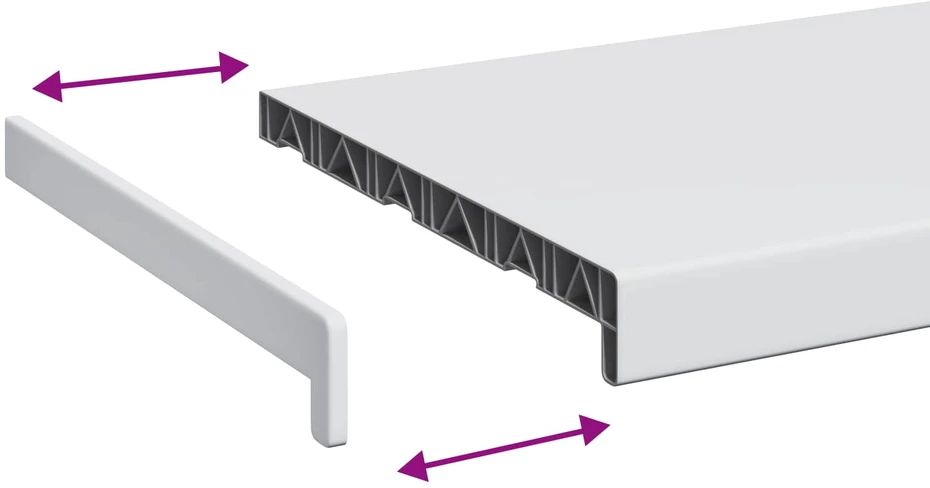 Langų palangė Balta 60 x 30 x 4,5 cm PVC