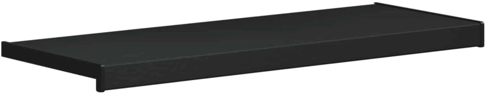 Langų palangė Juoda su medienos tekstūra 80 x 35 x 4,5 cm PVC