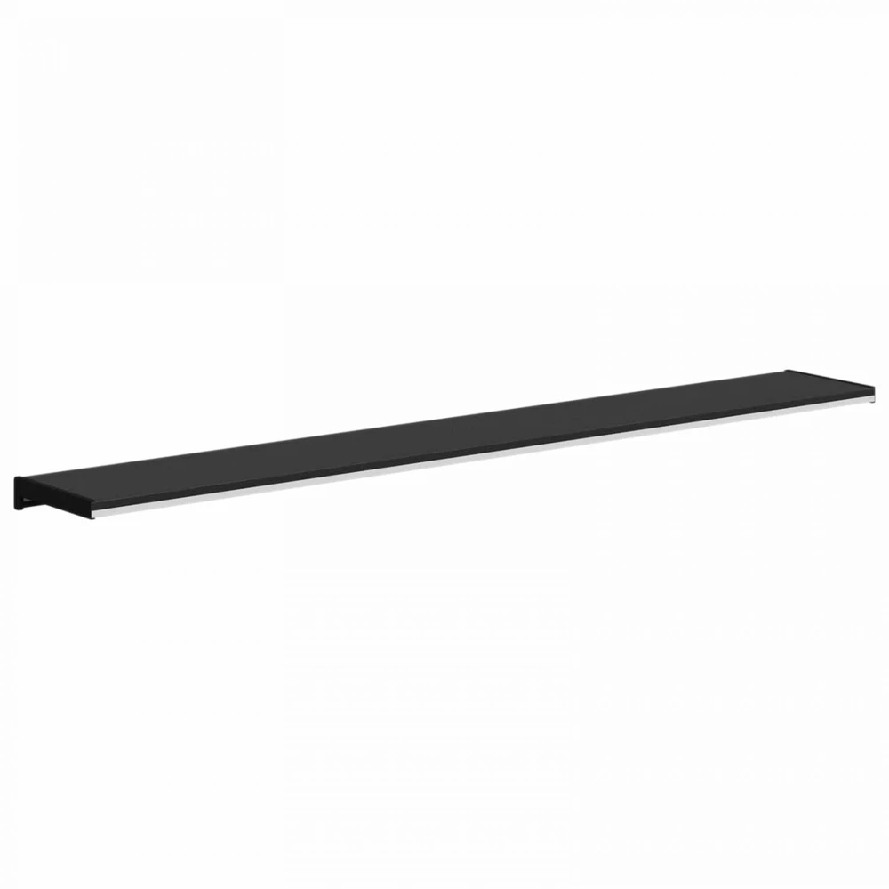 Langų palangė Juoda su medienos tekstūra 140 x 20 x 4,5 cm PVC