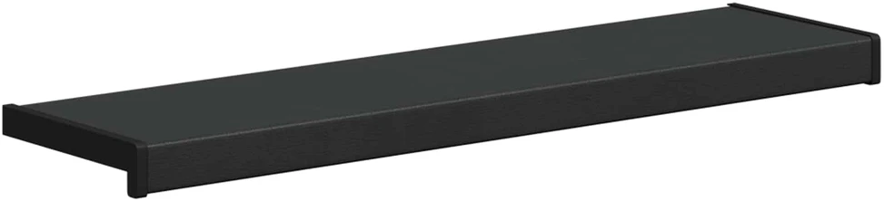 Langų palangė Juoda su medienos tekstūra 100 x 25 x 4,5 cm PVC