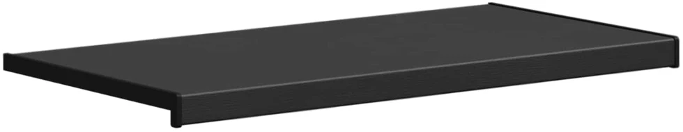 Langų palangė Juoda su medienos tekstūra 80 x 45 x 4,5 cm PVC