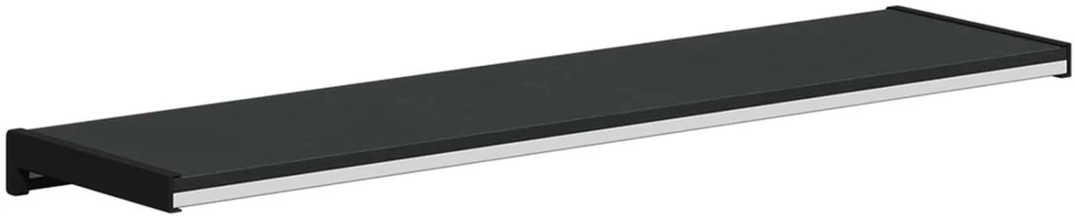 Langų palangė Juoda su medienos tekstūra 80 x 20 x 4,5 cm PVC