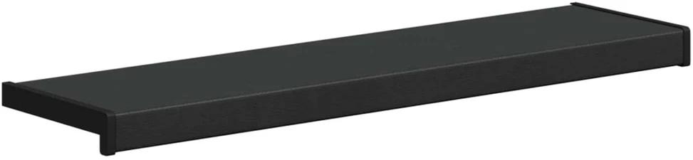 Langų palangė Juoda su medienos tekstūra 80 x 20 x 4,5 cm PVC