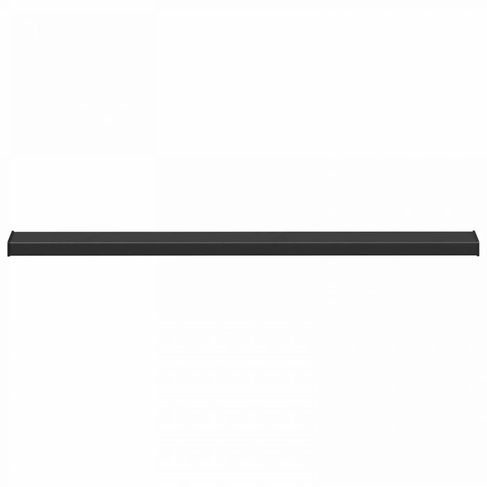 Langų palangė Juoda su medienos tekstūra 120 x 10 x 4,5 cm PVC
