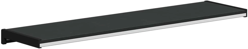 Langų palangė Juoda su medienos tekstūra 60 x 25 x 4,5 cm PVC
