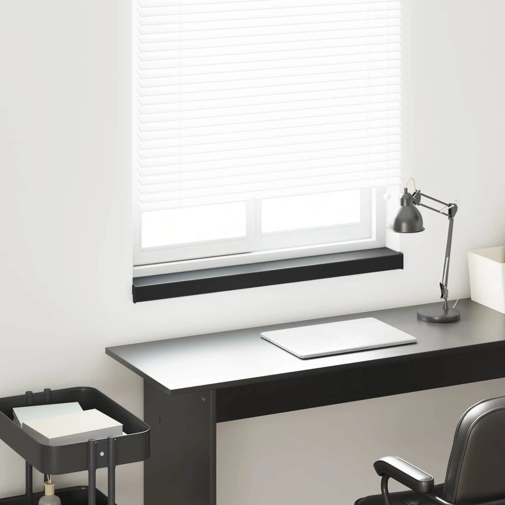 Langų palangė Juoda su medienos tekstūra 60 x 15 x 4,5 cm PVC