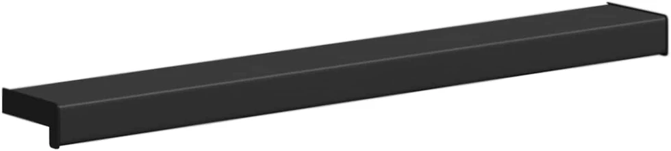 Langų palangė Juoda su medienos tekstūra 60 x 10 x 4,5 cm PVC