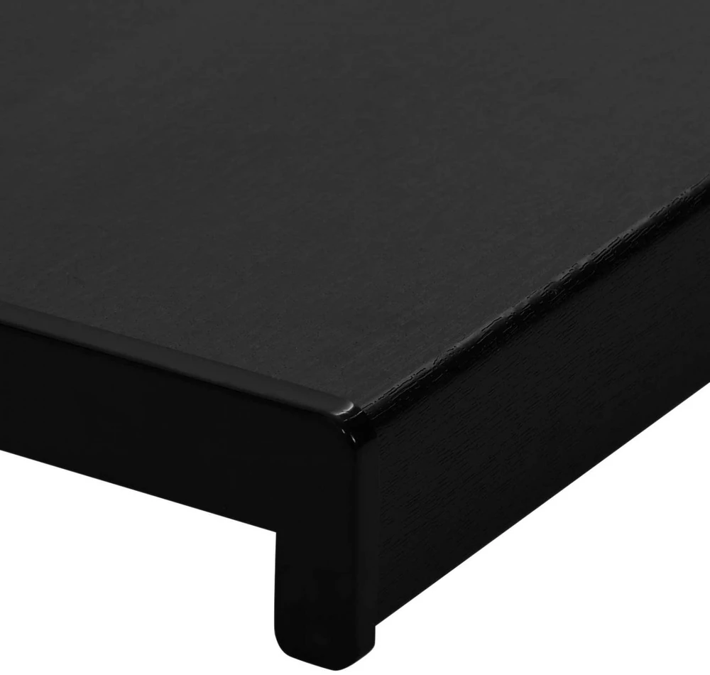 Langų palangė Juoda su medienos tekstūra 80 x 15 x 4,5 cm PVC