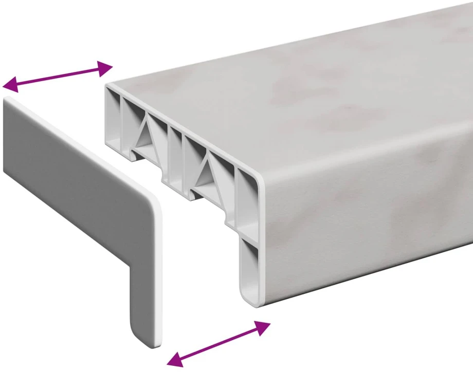 Langų palangė Marmurinė tekstūra 100 x 10 x 4,5 cm PVC