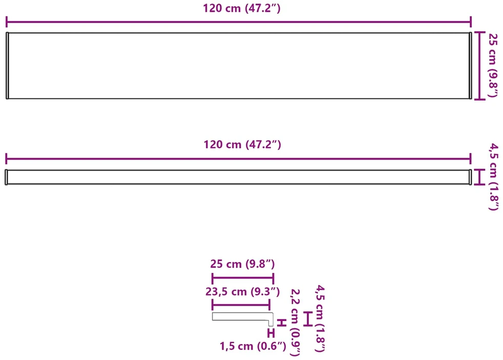 Langų palangė Marmurinė tekstūra 120 x 25 x 4,5 cm PVC