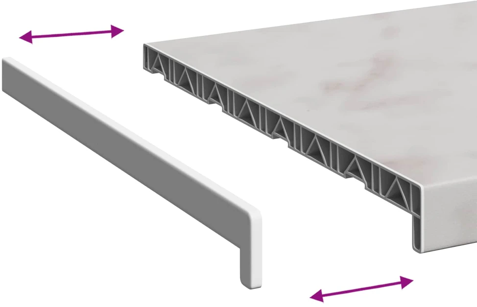 Langų palangė Marmurinė tekstūra 120 x 45 x 4,5 cm PVC