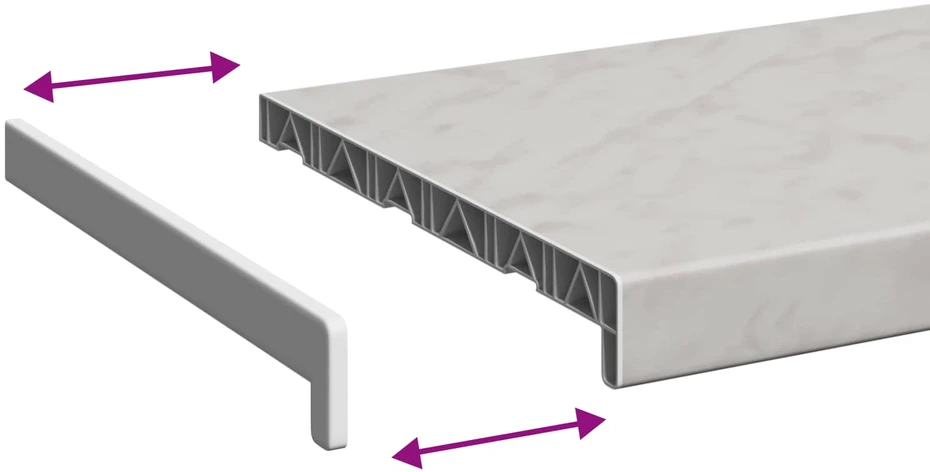 Langų palangė Marmurinė tekstūra 160 x 30 x 4,5 cm PVC