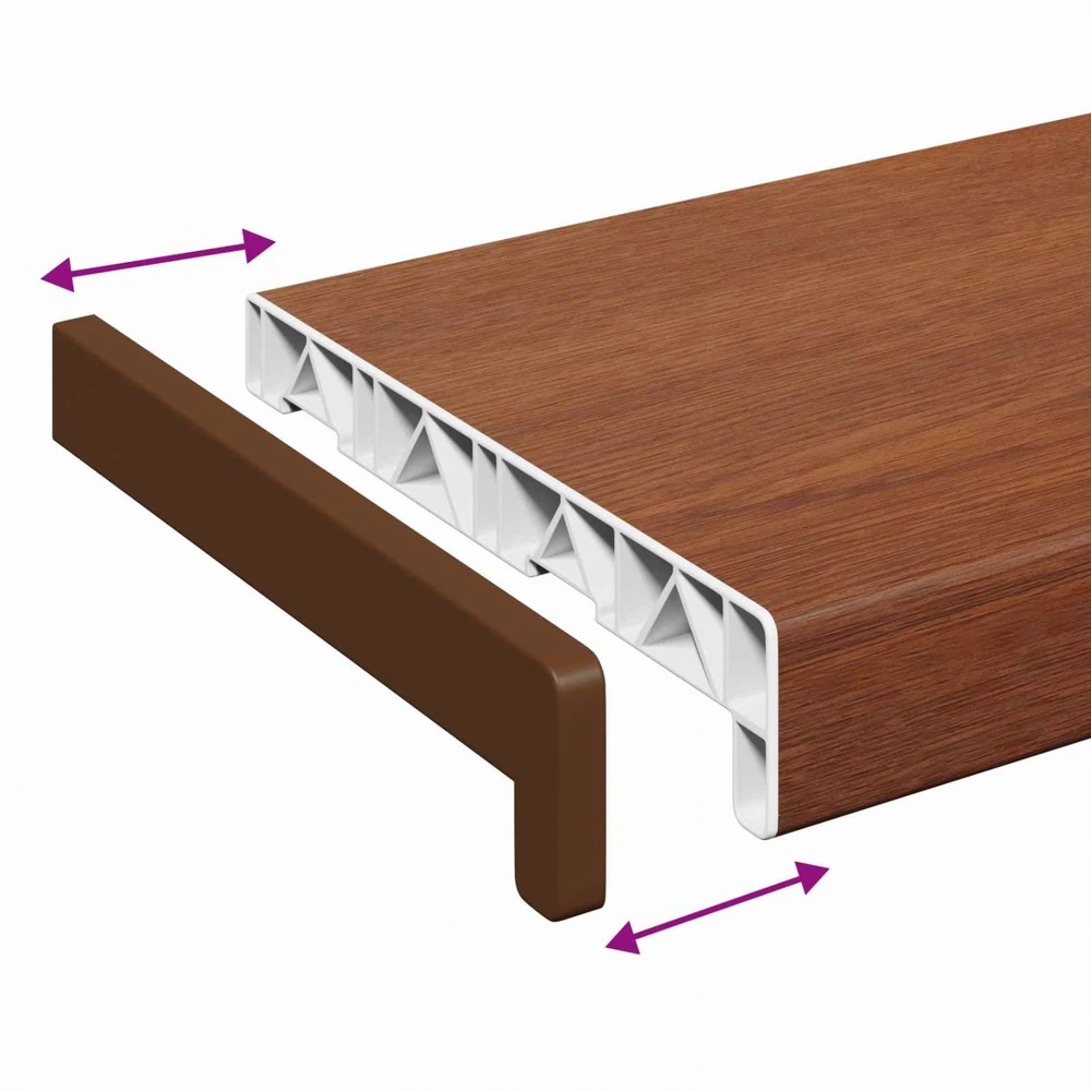 Langų palangė Ruda mediena 80 x 20 x 4,5 cm PVC