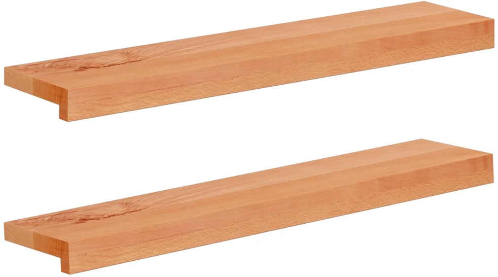Langų palangės 2 vnt. Lakas 70 x 20 x 2 cm Kietas bukas medis