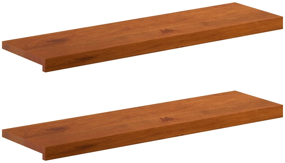 Langų palangės 2 vnt. Ruda 100 x 30 x 2 cm Kietas ąžuolo medis