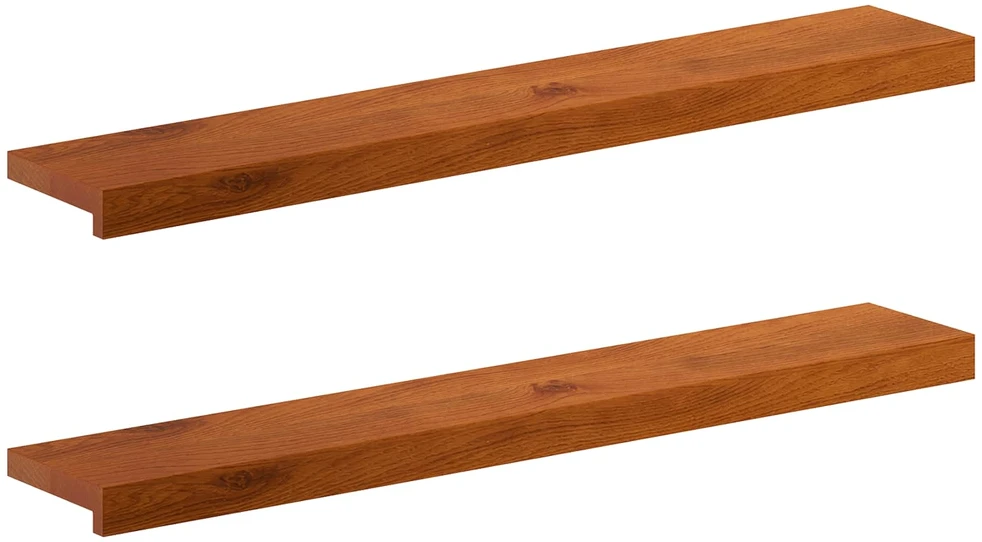 Langų palangės 2 vnt. Ruda 90 x 20 x 2 cm Kietas ąžuolo medis