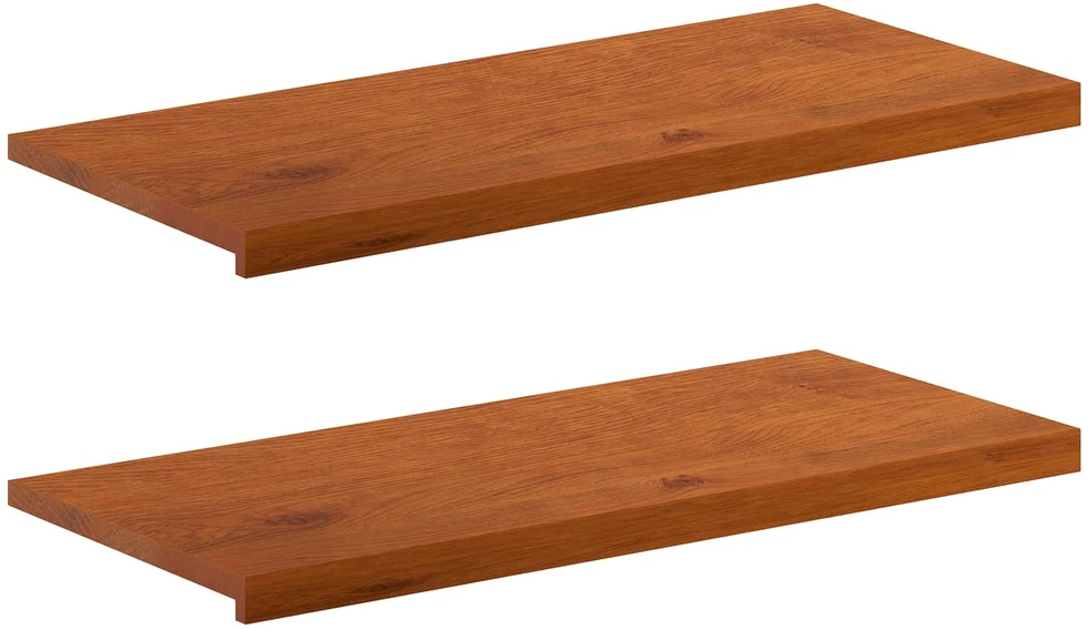 Langų palangės 2 vnt. Ruda 90 x 40 x 2 cm Kietas ąžuolo medis