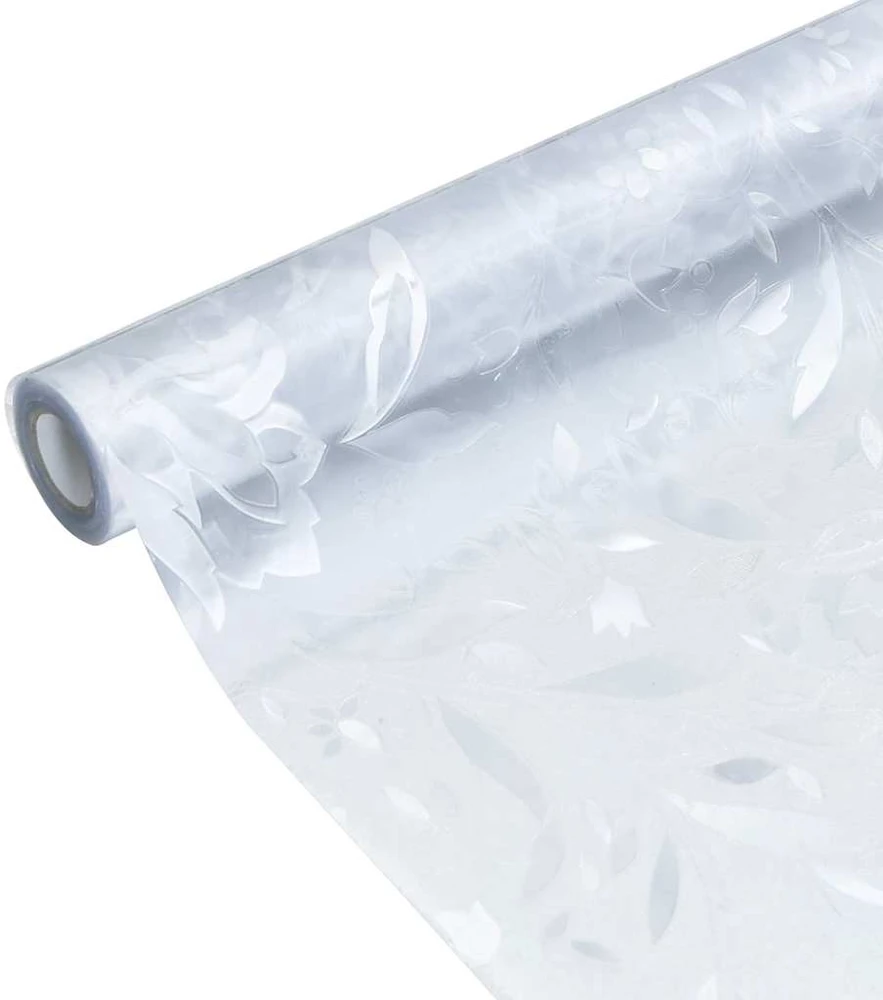 Langų plėvelė, 45x500cm, PVC, matinė, gėlių raštas