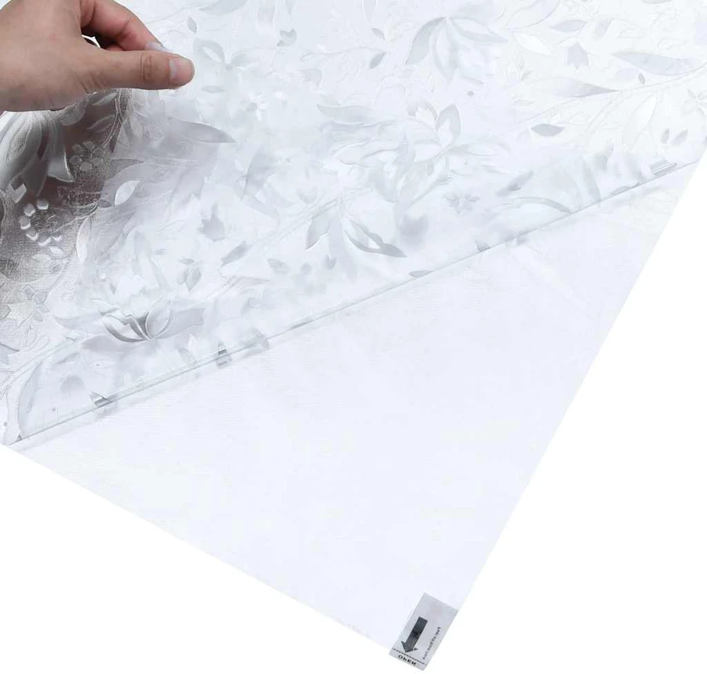 Langų plėvelė, 45x500cm, PVC, matinė, gėlių raštas