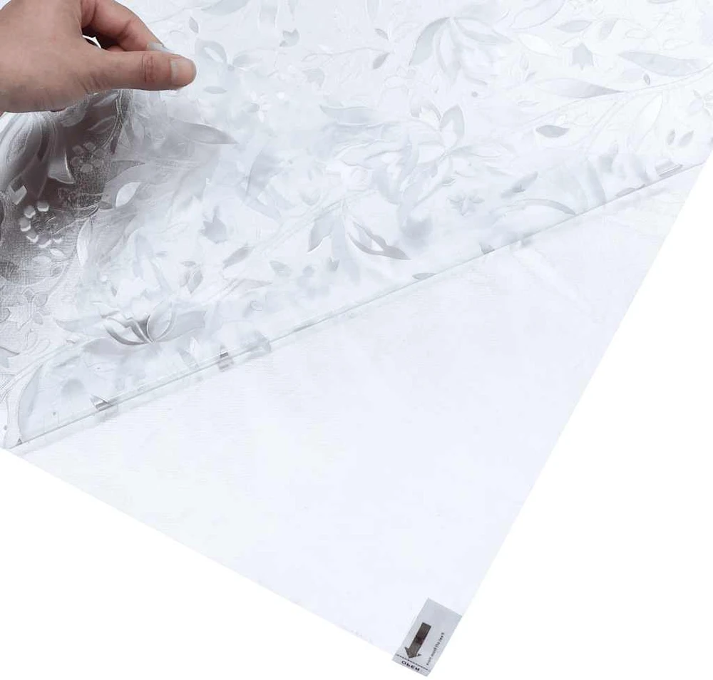 Langų plėvelė, 90x500cm, PVC, matinė, gėlių raštas